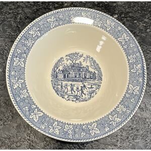 Homer Laughlin Stratwood Collection Shakespeare Country Blue 9” Vegetable Bowl